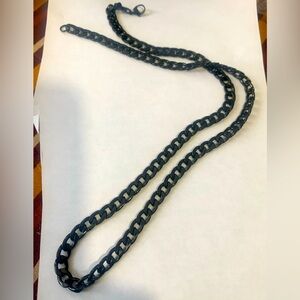 Rhodium plated Cuban men’s 24”